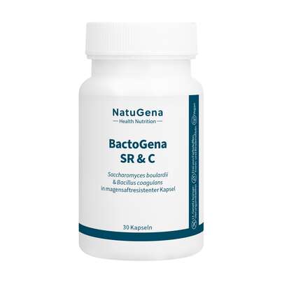 Sie sehen eine Packung NatuGena BactoGena SR & C Kapseln, Produktbild: 01 NatuGena BactoGena SR & C Kapseln, A-Nr.: 6040331 - 01