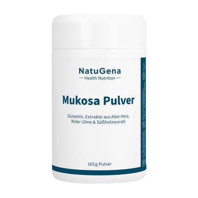 Sie sehen eine Packung NatuGena Mukosa Pulver, Produktbild: 01 NatuGena Mukosa Pulver, A-Nr.: 6036192 - 01