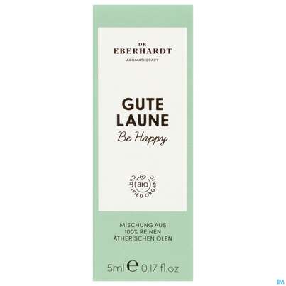 Sie sehen eine Packung Aetherische Oele Dr.eberhardt Bio Gute Laune 5ml, Produktbild: 01 Aetherische Oele Dr.eberhardt Bio Gute Laune 5ml, A-Nr.: 5766586 - 01