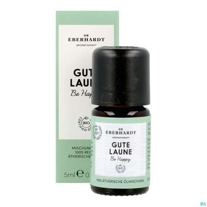 Sie sehen eine Packung Aetherische Oele Dr.eberhardt Bio Gute Laune 5ml, Produktbild: 12 Aetherische Oele Dr.eberhardt Bio Gute Laune 5ml, A-Nr.: 5766586 - 12