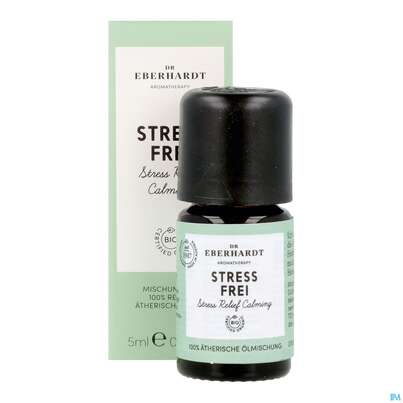 Sie sehen eine Packung Aetherische Oele Dr.eberhardt Bio Stressfrei 5ml, Produktbild: 12 Aetherische Oele Dr.eberhardt Bio Stressfrei 5ml, A-Nr.: 5766652 - 12