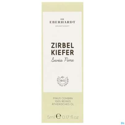 Sie sehen eine Packung Aetherische Oele Dr.eberhardt Bio Zirbelkiefer 5ml, Produktbild: 01 Aetherische Oele Dr.eberhardt Bio Zirbelkiefer 5ml, A-Nr.: 5765865 - 01