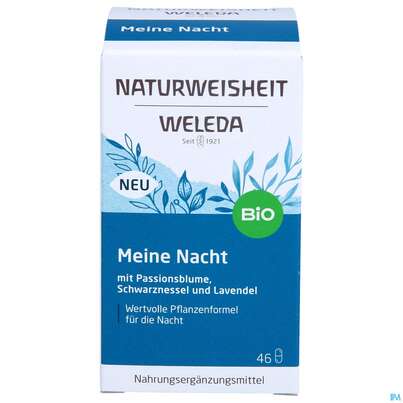 Sie sehen eine Packung Weleda Naturweisheit Meine Nacht 46st, Produktbild: 01 Weleda Naturweisheit Meine Nacht 46st, A-Nr.: 5436038 - 01
