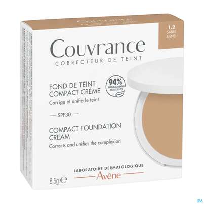 Sie sehen eine Packung Avene Couvrance Kompakt Creme-make-up Sand 1.2 8,5g, Produktbild: 05 Avene Couvrance Kompakt Creme-make-up Sand 1.2 8,5g, A-Nr.: 5862396 - 05