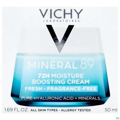 Sie sehen eine Packung Vichy Mineral 89 Creme Ohne Duftstoffe 50ml, Produktbild: 02 Vichy Mineral 89 Creme Ohne Duftstoffe 50ml, A-Nr.: 5667878 - 02