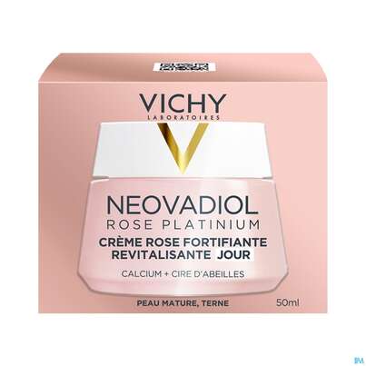 Sie sehen eine Packung Vichy Neovadiol Rose Platinium 50ml, Produktbild: 01 Vichy Neovadiol Rose Platinium 50ml, A-Nr.: 4732214 - 01