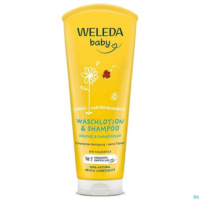 Sie sehen eine Packung Weleda Calendula Waschlotion +shampoon 200ml, Produktbild: 04 Weleda Calendula Waschlotion +shampoon 200ml, A-Nr.: 3190395 - 04