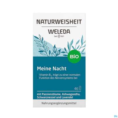 Sie sehen eine Packung Weleda Naturweisheit Meine Nacht 46st, Produktbild: 02 Weleda Naturweisheit Meine Nacht 46st, A-Nr.: 5436038 - 02