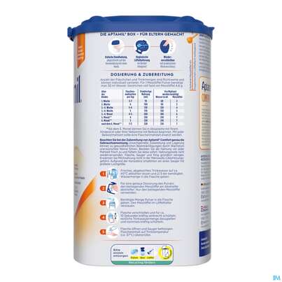 Sie sehen eine Packung Aptamil Milch-fertignahrung Comfort Spezialnahrung 800g, Produktbild: 08 Aptamil Milch-fertignahrung Comfort Spezialnahrung 800g, A-Nr.: 4882215 - 08