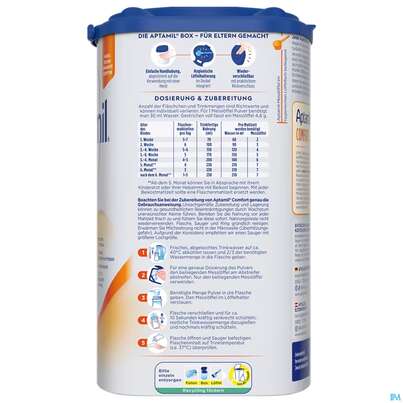 Sie sehen eine Packung Aptamil Milch-fertignahrung Comfort Spezialnahrung 800g, Produktbild: 07 Aptamil Milch-fertignahrung Comfort Spezialnahrung 800g, A-Nr.: 4882215 - 07