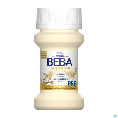 Sie sehen eine Packung Beba Supreme Pre Fluessig 70ml 12549 32st, Produktbild: 08 Beba Supreme Pre Fluessig 70ml 12549 32st, A-Nr.: 4891697 - 08