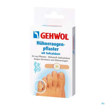 Sie sehen eine Packung Huehneraugen Schutzpflaster +salicyl Gehwol 64168 8st, Produktbild: 02 Huehneraugen Schutzpflaster +salicyl Gehwol 64168 8st, A-Nr.: 5915951 - 02