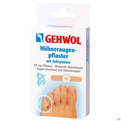 Sie sehen eine Packung Huehneraugen Schutzpflaster +salicyl Gehwol 64168 8st, Produktbild: 03 Huehneraugen Schutzpflaster +salicyl Gehwol 64168 8st, A-Nr.: 5915951 - 03