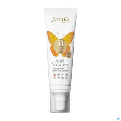 Sie sehen eine Packung Sonnenprodukte Farfalla High Protection E+ Sun Cream Spf50 80ml, Produktbild: 01 Sonnenprodukte Farfalla High Protection E+ Sun Cream Spf50 80ml, A-Nr.: 5935770 - 01