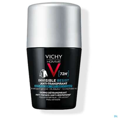 Sie sehen eine Packung Vichy Homme Deo/roll-on/72h Anti-flecken Dp 100ml, Produktbild: 04 Vichy Homme Deo/roll-on/72h Anti-flecken Dp 100ml, A-Nr.: 5893801 - 04