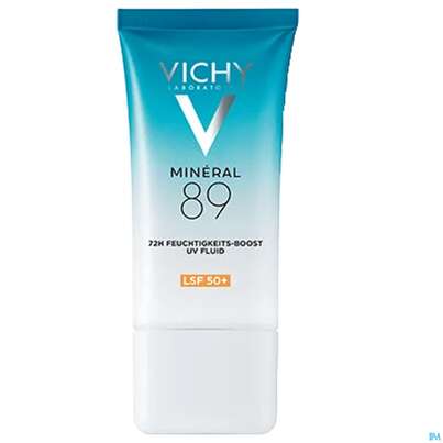 Sie sehen eine Packung Vichy Mineral 89 Uv Fluid Sonnenschutz 50ml, Produktbild: 03 Vichy Mineral 89 Uv Fluid Sonnenschutz 50ml, A-Nr.: 5818001 - 03