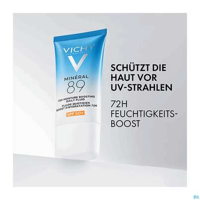 Sie sehen eine Packung Vichy Mineral 89 Uv Fluid Sonnenschutz 50ml, Produktbild: 08 Vichy Mineral 89 Uv Fluid Sonnenschutz 50ml, A-Nr.: 5818001 - 08