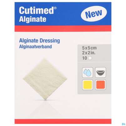 Wundverband Cutimed/alginate Hydroaktiv Steril 5x 5cm 72634 10st, A-Nr.: 5909324 - 01