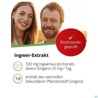 Sie sehen eine Packung Ingwer Kapseln Extrakt Dr.wolz Nr 60547 120st, Produktbild: 06 Ingwer Kapseln Extrakt Dr.wolz Nr 60547 120st, A-Nr.: 4297741 - 06