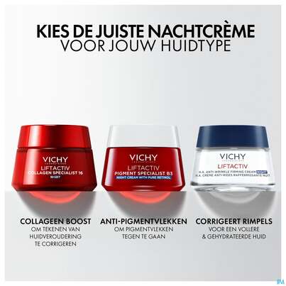 Sie sehen eine Packung Vichy Liftactiv Retinol B3 Nacht 50ml, Produktbild: 15 Vichy Liftactiv Retinol B3 Nacht 50ml, A-Nr.: 5818018 - 15