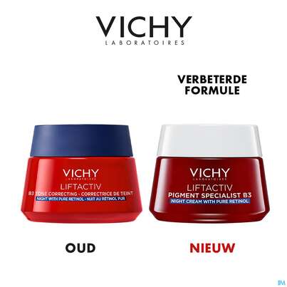 Sie sehen eine Packung Vichy Liftactiv Retinol B3 Nacht 50ml, Produktbild: 17 Vichy Liftactiv Retinol B3 Nacht 50ml, A-Nr.: 5818018 - 17