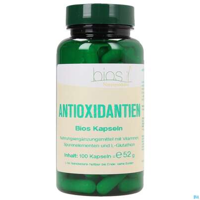 Sie sehen eine Packung Bios Antioxidantien 100 Kapseln, Produktbild: 01 Bios Antioxidantien 100 Kapseln, A-Nr.: 3890661 - 01