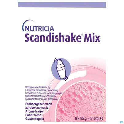 Sie sehen eine Packung Scandishake/85g Erdbeere Mix 6x6x8 36st, Produktbild: 01 Scandishake/85g Erdbeere Mix 6x6x8 36st, A-Nr.: 5437078 - 01