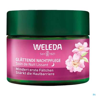Sie sehen eine Packung Weleda Wildrose/+weisser Tee Glaettende Nachtpflege 40ml, Produktbild: 05 Weleda Wildrose/+weisser Tee Glaettende Nachtpflege 40ml, A-Nr.: 5838179 - 05