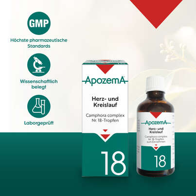 Sie sehen eine Packung Apozema® Nr. 18 Herz- und Kreislauf-Tropfen, Produktbild: 04 Apozema® Nr. 18 Herz- und Kreislauf-Tropfen, A-Nr.: 0987934 - 04