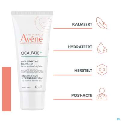 Sie sehen eine Packung Avene Cicalfate +emulsion Post-act/neu 40ml, Produktbild: 16 Avene Cicalfate +emulsion Post-act/neu 40ml, A-Nr.: 5688857 - 16