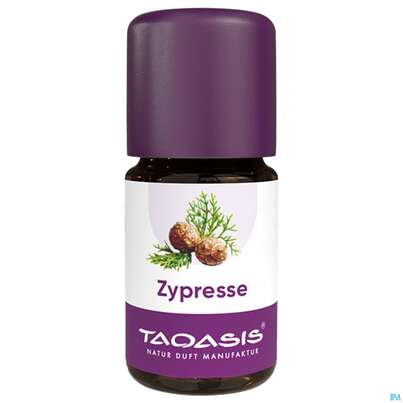 Sie sehen eine Packung Aetherische Oele Taoasis Bio Zypresse 5ml, Produktbild: 02 Aetherische Oele Taoasis Bio Zypresse 5ml, A-Nr.: 3167120 - 02