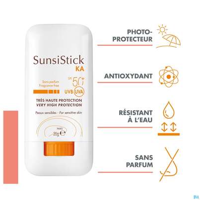 Sie sehen eine Packung Avène Sunsistick Ka Spf 50+ 20g, Produktbild: 11 Avène Sunsistick Ka Spf 50+ 20g, A-Nr.: 5397835 - 11