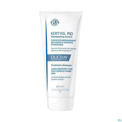 Sie sehen eine Packung Shampoon Ducray Kertyol P.s.o. 200ml, Produktbild: 02 Shampoon Ducray Kertyol P.s.o. 200ml, A-Nr.: 5596919 - 02