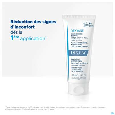 Sie sehen eine Packung Ducray Dexyane Schützende Barriere-creme 100ml, Produktbild: 18 Ducray Dexyane Schützende Barriere-creme 100ml, A-Nr.: 5413014 - 18
