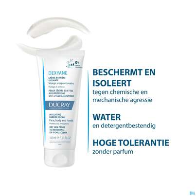 Sie sehen eine Packung Ducray Dexyane Schützende Barriere-creme 100ml, Produktbild: 20 Ducray Dexyane Schützende Barriere-creme 100ml, A-Nr.: 5413014 - 20