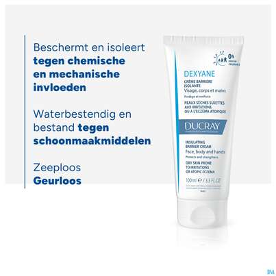 Sie sehen eine Packung Ducray Dexyane Schützende Barriere-creme 100ml, Produktbild: 26 Ducray Dexyane Schützende Barriere-creme 100ml, A-Nr.: 5413014 - 26