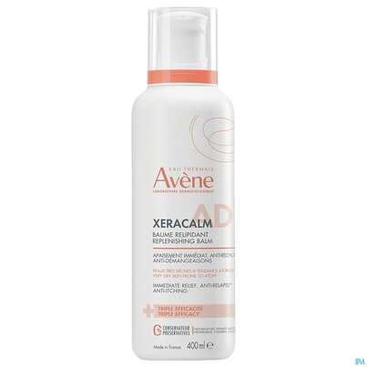 Sie sehen eine Packung Avène Xeracalm A.d Rückfettender Balsam 400ml, Produktbild: 04 Avène Xeracalm A.d Rückfettender Balsam 400ml, A-Nr.: 4942880 - 04