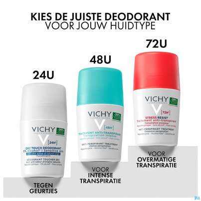 Sie sehen eine Packung Vichy Deodorant Stress Resist 72h 50ml, Produktbild: 17 Vichy Deodorant Stress Resist 72h 50ml, A-Nr.: 4406006 - 17