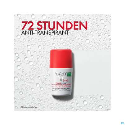 Sie sehen eine Packung Vichy Deodorant Stress Resist 72h 50ml, Produktbild: 27 Vichy Deodorant Stress Resist 72h 50ml, A-Nr.: 4406006 - 27