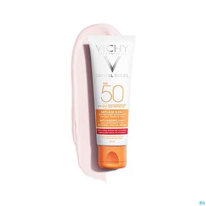 Sie sehen eine Packung Sonnenprodukte Vichy Ideal Soleil Anti-age Creme Lsf50 50ml, Produktbild: 02 Sonnenprodukte Vichy Ideal Soleil Anti-age Creme Lsf50 50ml, A-Nr.: 4802647 - 02