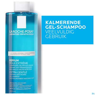 Sie sehen eine Packung Shampoon La Roche Posay Kerium Extrem Mild 400ml, Produktbild: 08 Shampoon La Roche Posay Kerium Extrem Mild 400ml, A-Nr.: 4195472 - 08