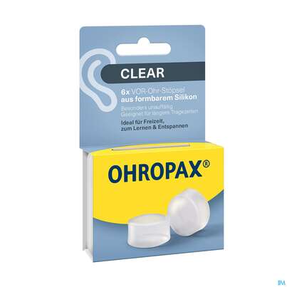 Ohrenschutz Ohropax/clear Silicon G.laerm/wasser/wind Farbl 6st, A-Nr.: 3967375 - 02