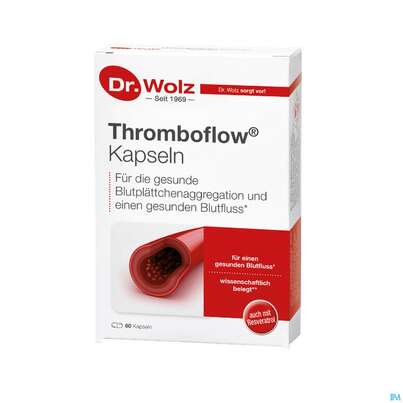 Sie sehen eine Packung Dr.wolz Thromboflow Kapseln 60654 60st, Produktbild: 03 Dr.wolz Thromboflow Kapseln 60654 60st, A-Nr.: 4164827 - 03