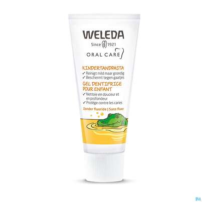 Sie sehen eine Packung Zahnpaste Weleda Kinder-gel 50ml, Produktbild: 04 Zahnpaste Weleda Kinder-gel 50ml, A-Nr.: 2217502 - 04