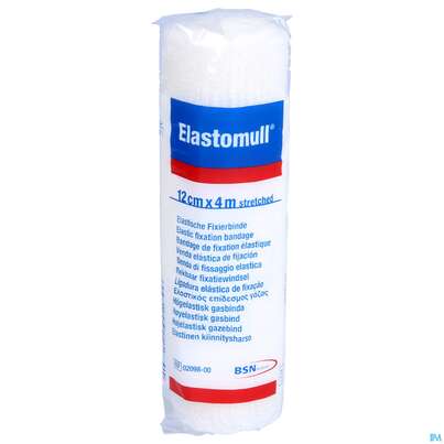 Sie sehen eine Packung Elastische Binden Elastomull Einzeln Verpackt 4mx12cm 1st, Produktbild: 01 Elastische Binden Elastomull Einzeln Verpackt 4mx12cm 1st, A-Nr.: 0188972 - 01