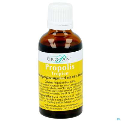 Sie sehen eine Packung Propolis Tropfen -oekopan 50ml, Produktbild: 04 Propolis Tropfen -oekopan 50ml, A-Nr.: 1371997 - 04