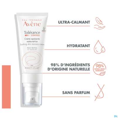 Sie sehen eine Packung Avene Tolerance/control Creme 40ml, Produktbild: 10 Avene Tolerance/control Creme 40ml, A-Nr.: 5431710 - 10