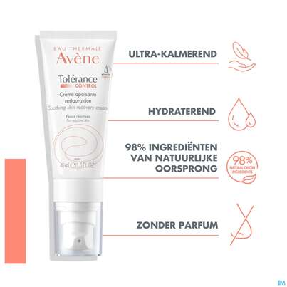 Sie sehen eine Packung Avene Tolerance/control Creme 40ml, Produktbild: 16 Avene Tolerance/control Creme 40ml, A-Nr.: 5431710 - 16