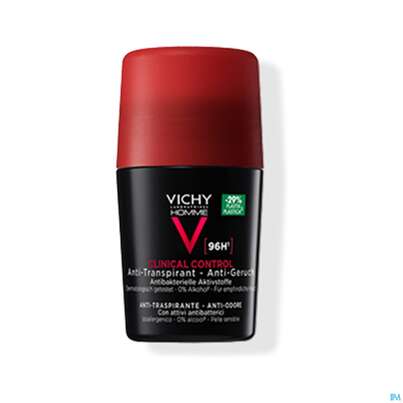 Sie sehen eine Packung Vichy Homme Deodorant/roll-on 96h Antitranspirant Clinic 50ml, Produktbild: 02 Vichy Homme Deodorant/roll-on 96h Antitranspirant Clinic 50ml, A-Nr.: 5571581 - 02