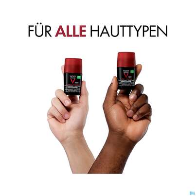 Sie sehen eine Packung Vichy Homme Deodorant/roll-on 96h Antitranspirant Clinic 50ml, Produktbild: 05 Vichy Homme Deodorant/roll-on 96h Antitranspirant Clinic 50ml, A-Nr.: 5571581 - 05